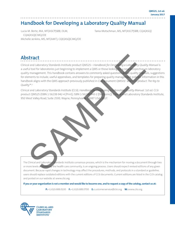 CLSI QMS25-Ed1 pdf