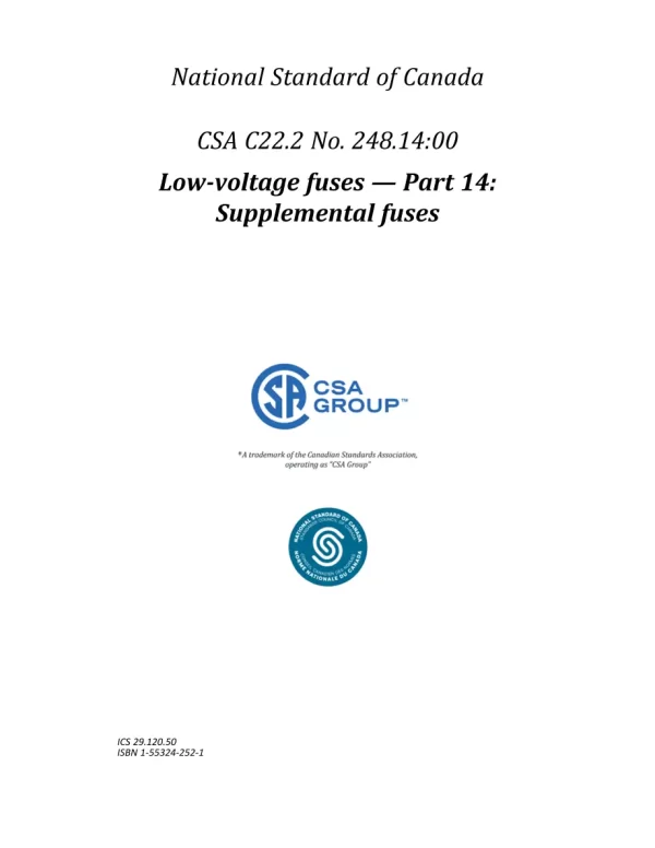 CSA C22.2 NO. 248.14:00 (R2024) pdf