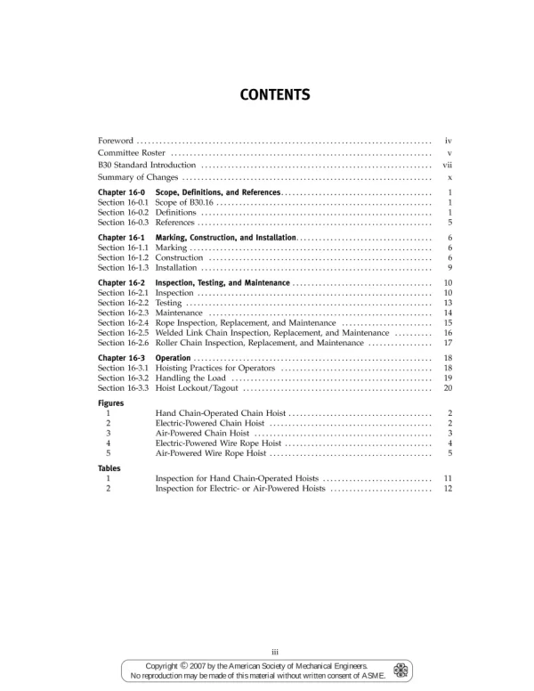 ASME B30.16-2007 pdf