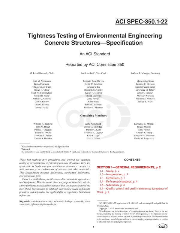 ACI SPEC-350.1-22 pdf