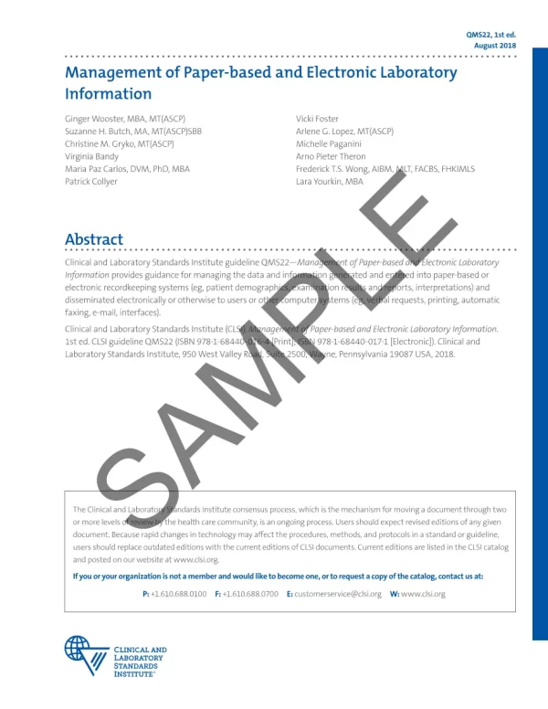 CLSI QMS22 pdf