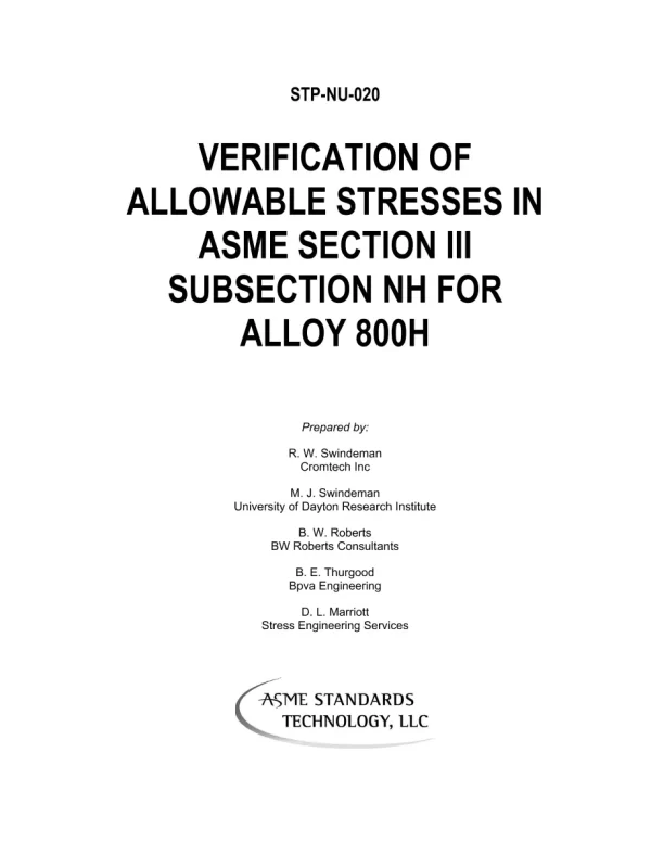 ASME STP-NU-020 pdf