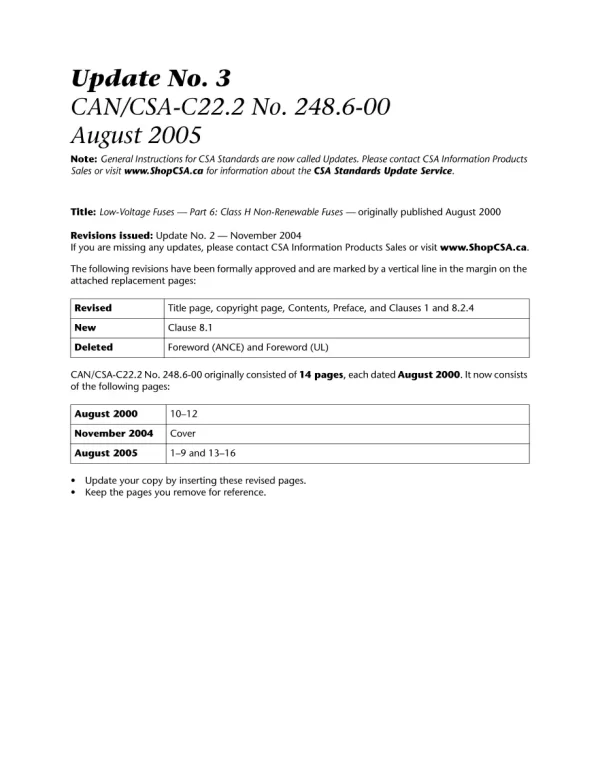 CSA C22.2 NO. 248.6:00 (R2019) pdf