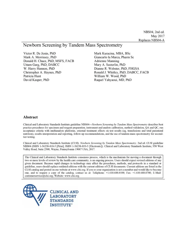 CLSI NBS04 (R2022) pdf