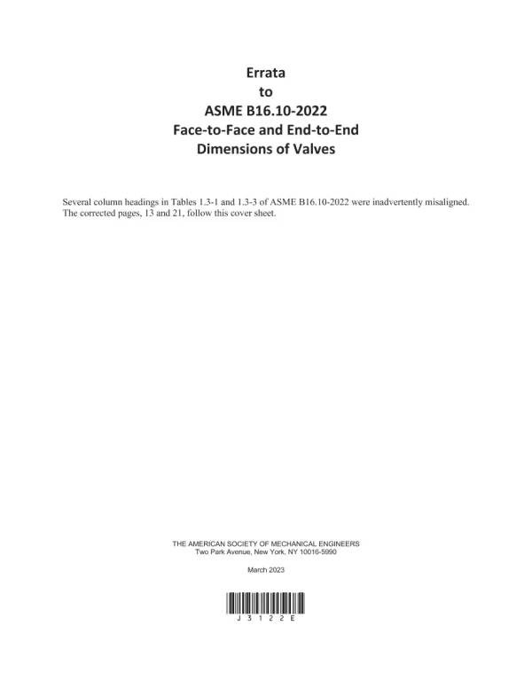 ASME B16.10-2022 pdf