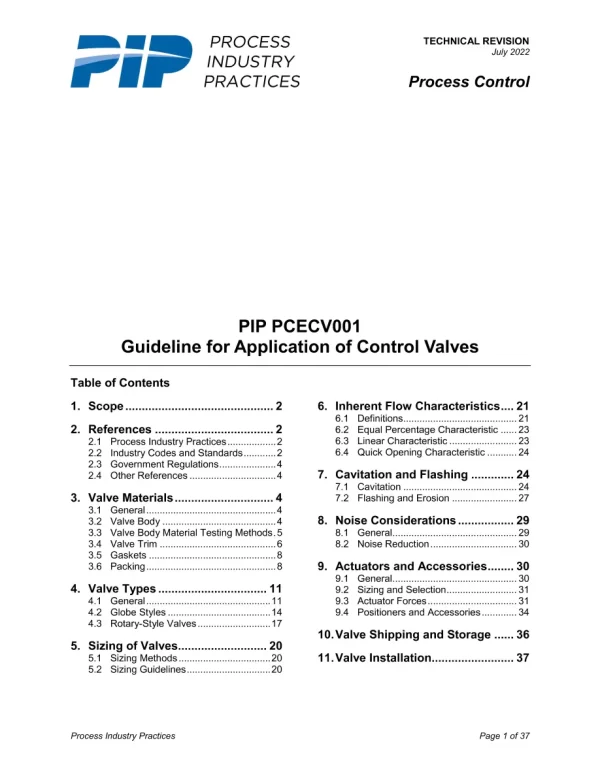 PIP PCECV001 pdf