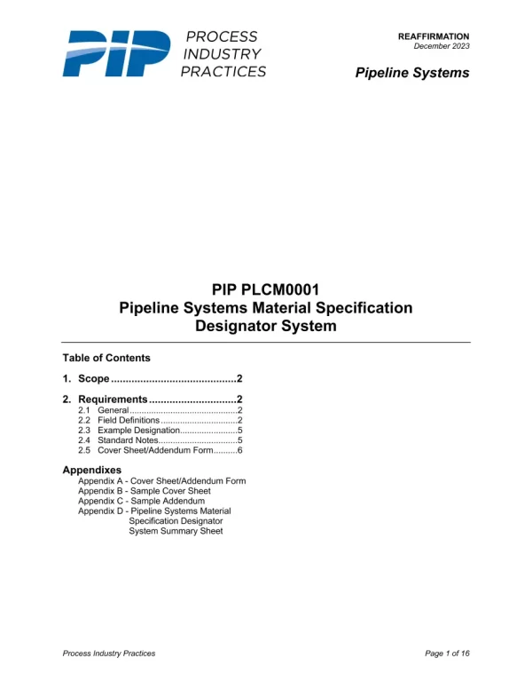 PIP PLCM0001 pdf