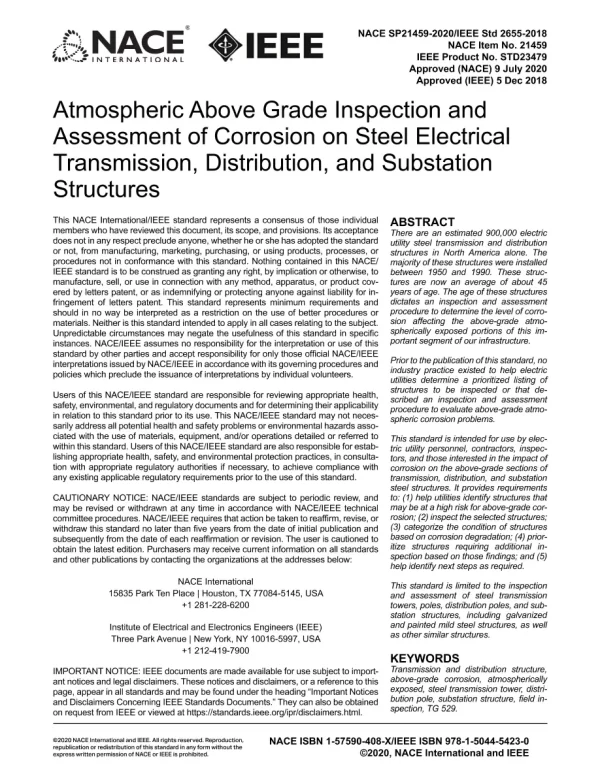 NACE SP21459-2020/IEEE Std. 2655-2018 pdf