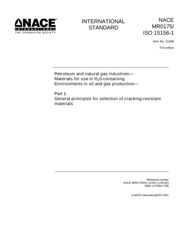 NACE MR0175 / ISO 15156 pdf