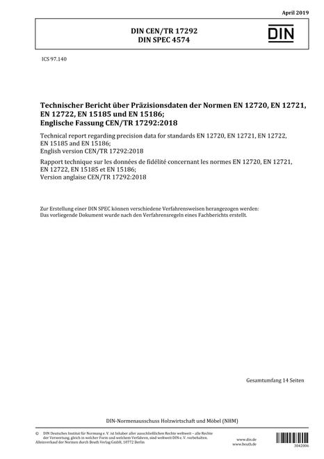 DIN CEN/TR 17292:2019 pdf