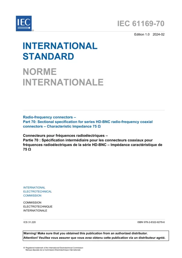 IEC 61169-70 Ed. 1.0 b:2024 pdf