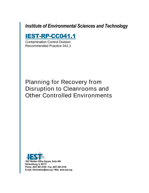 IEST RP-CC041.1 pdf