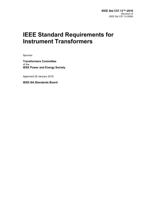 IEEE C57.13-2016 pdf