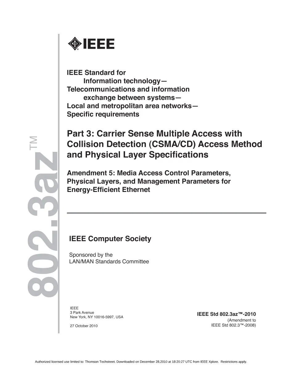 IEEE 802.3az-2010 pdf