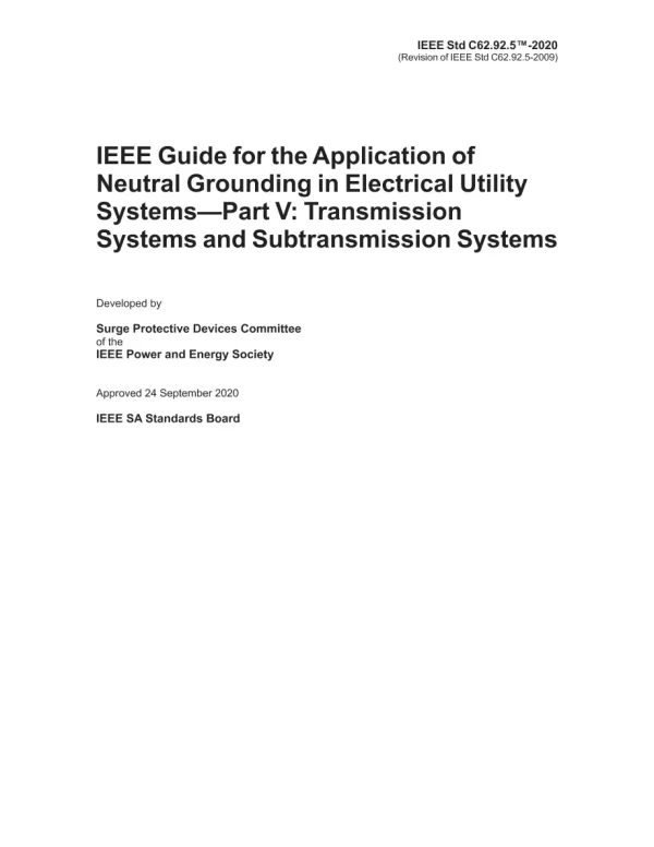 IEEE C62.92.5-2020 pdf