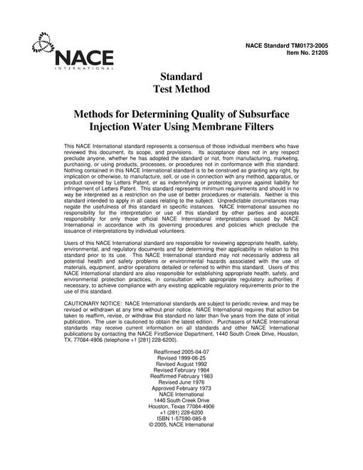 NACE TM0173-2005 pdf