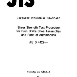 JIS D 4422:1990 pdf