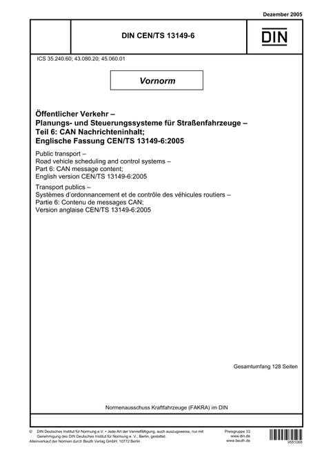 DIN CEN/TS 13149-6 pdf