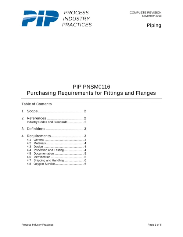 PIP PNSM0116 pdf