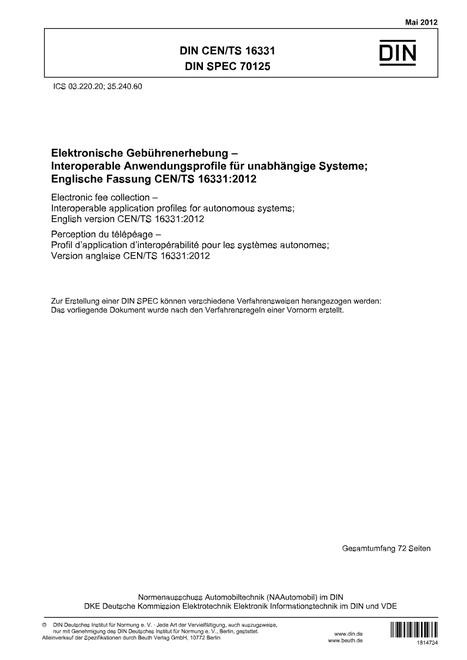 DIN CEN/TS 16331 pdf