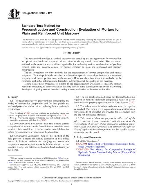 ASTM C780-12a pdf