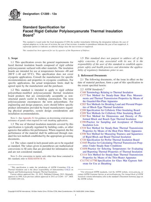 ASTM C1289-12a pdf