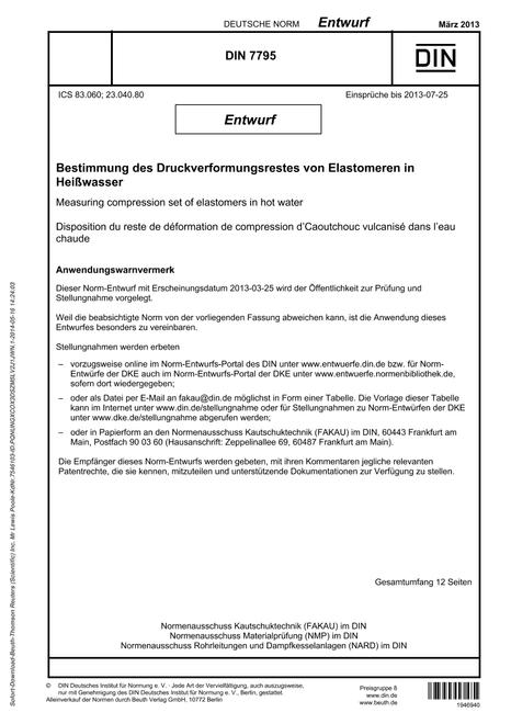 DIN 7795 - DRAFT pdf