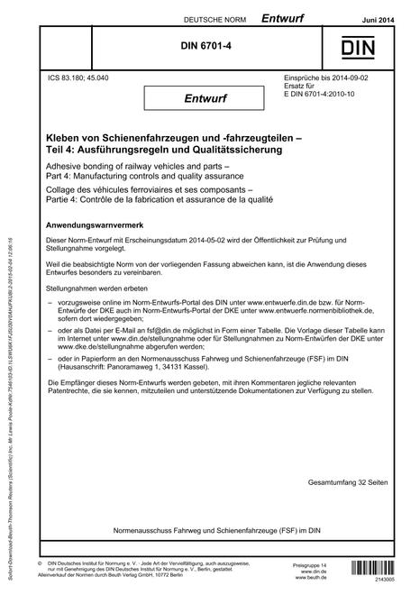 DIN 6701-4 - DRAFT pdf