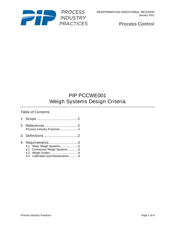 PIP PCCWE001 pdf