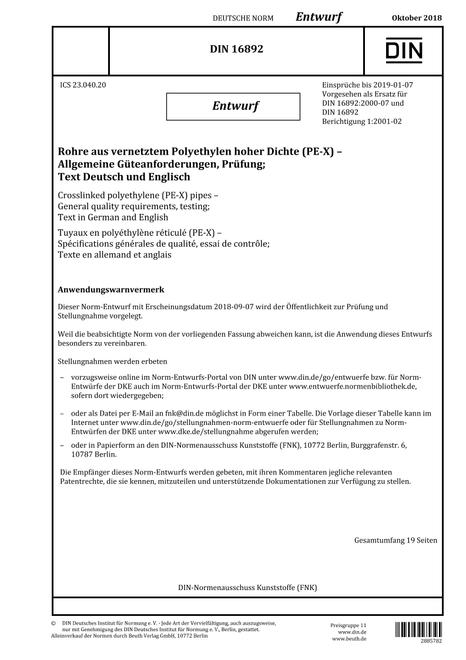 DIN 16892 - DRAFT pdf