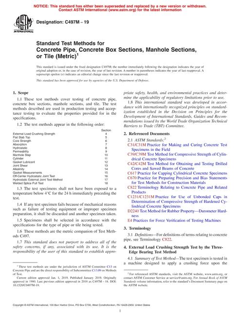 ASTM C497M-19 pdf