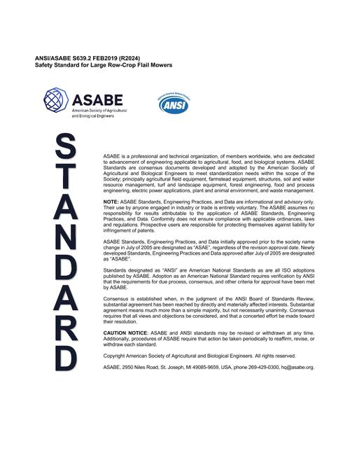 ASAE/ASABE S639.2 (R2024) pdf