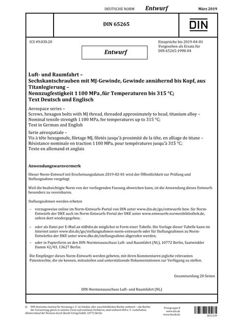 DIN 65265 - DRAFT pdf