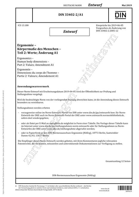 DIN 33402-2/A1 - DRAFT pdf