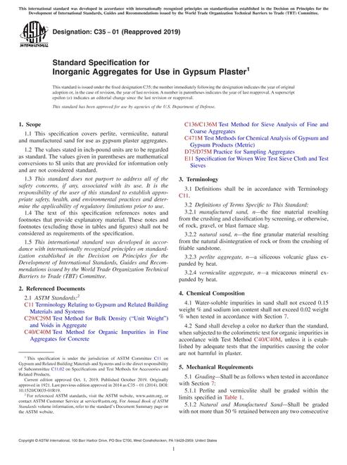 ASTM C35-01(2019) pdf