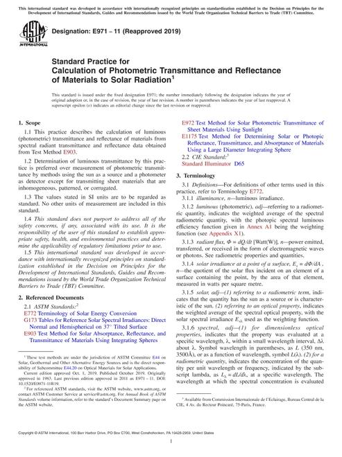 ASTM E971-11(2019) pdf