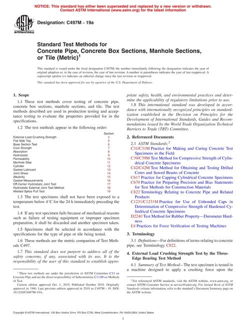 ASTM C497M-19a pdf