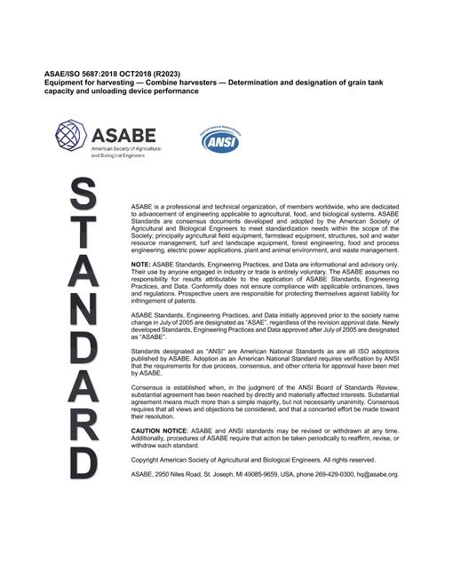 ASAE/ASABE ISO 5687:2018 (R2023) pdf