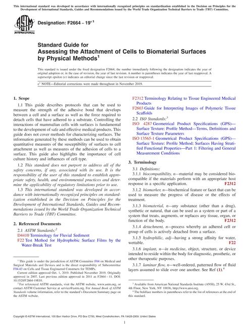 ASTM F2664-19e1 pdf