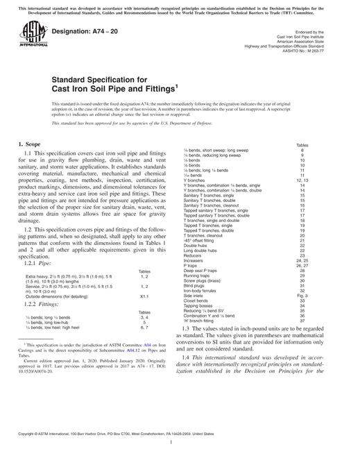 ASTM A74-20 pdf