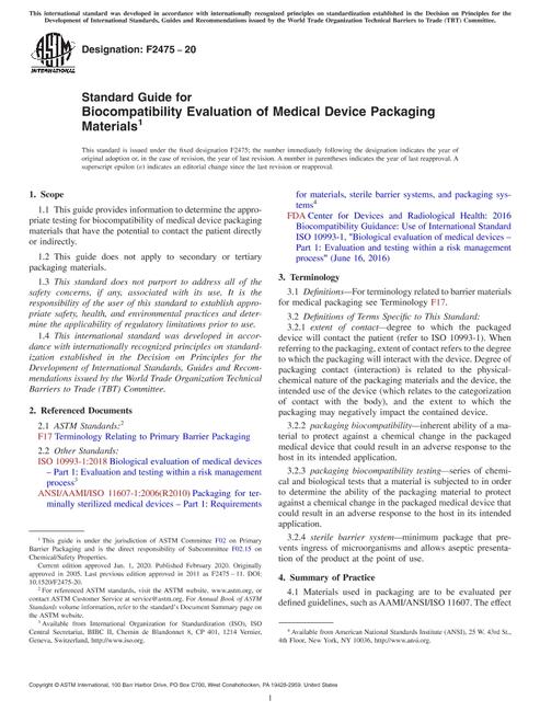 ASTM F2475-20 pdf