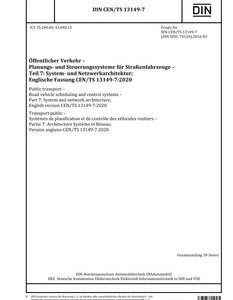 DIN CEN/TS 13149-7 pdf