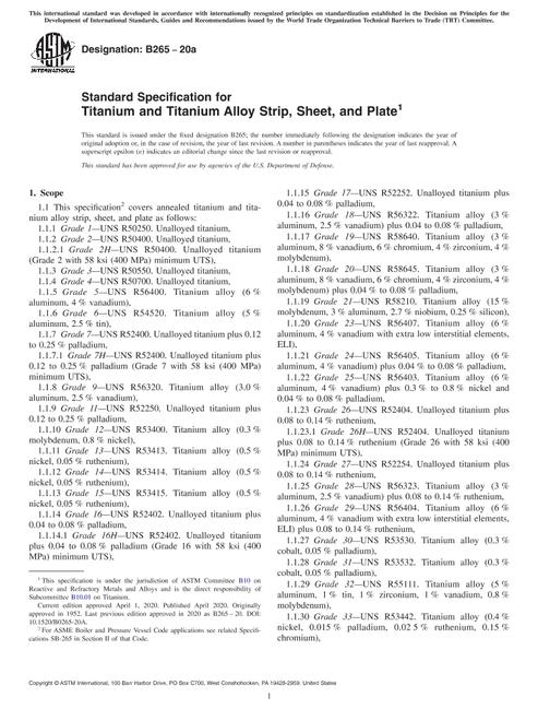 ASTM B265-20a pdf