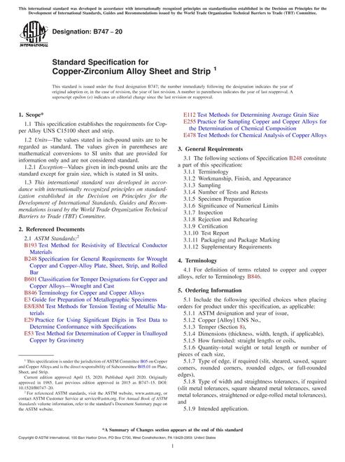 ASTM B747-20 pdf