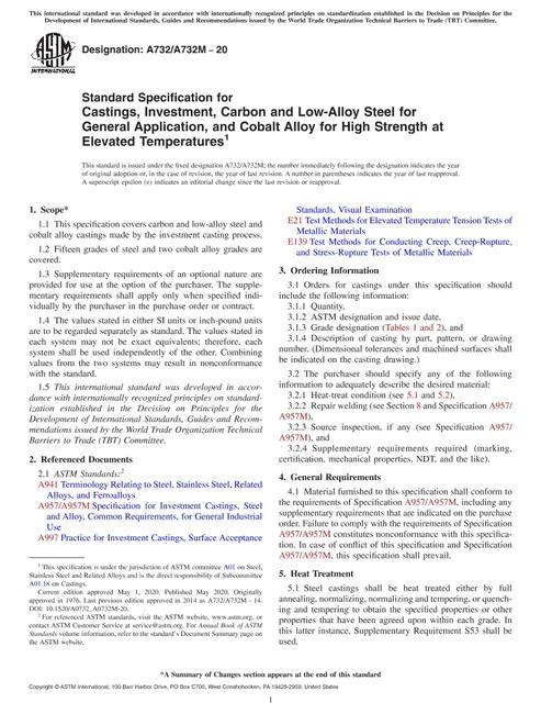 ASTM A732/A732M-20 pdf