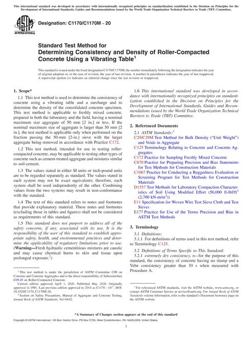 ASTM C1170/C1170M-20 pdf