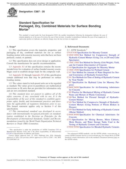 ASTM C887-20 pdf