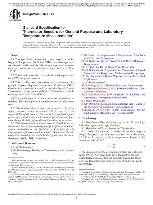 ASTM E879-20 pdf