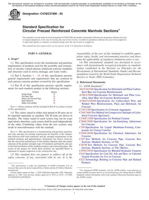 ASTM C478/C478M-20 pdf