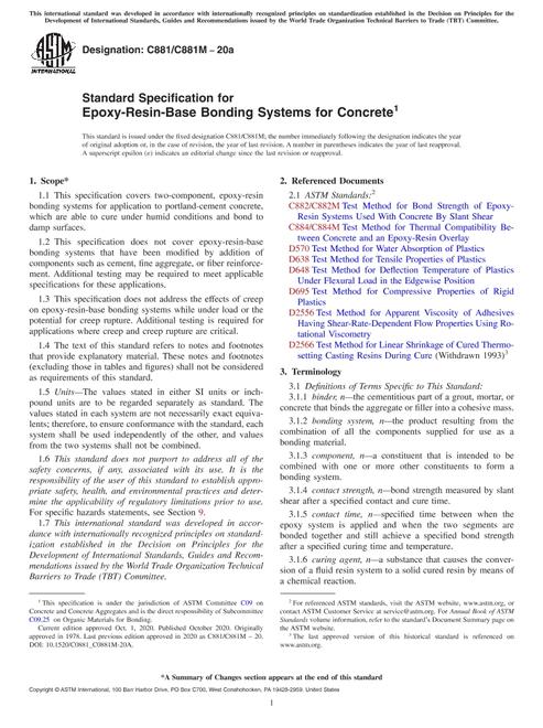 ASTM C881/C881M-20a pdf